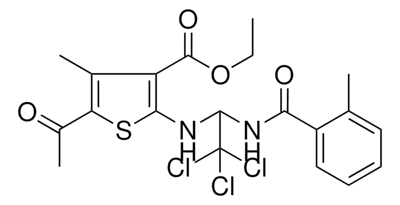Sigma-Aldrich ETHYL 5-ACETYL-4-METHYL-2-({2,2,2-TRICHLORO-1-[(2-METHYLBENZOYL)AMINO]ETHYL}AMINO)-3-THIOPHENECARBOXYLATE，AldrichCPR