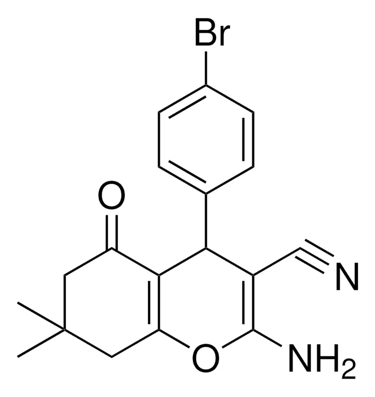 Sigma-Aldrich 2-AMINO-4-(4-BROMOPHENYL)-7,7-DIMETHYL-5-OXO-5,6,7,8-TETRAHYDRO-4H-CHROMENE-3-CARBONITRILE,AldrichCPR