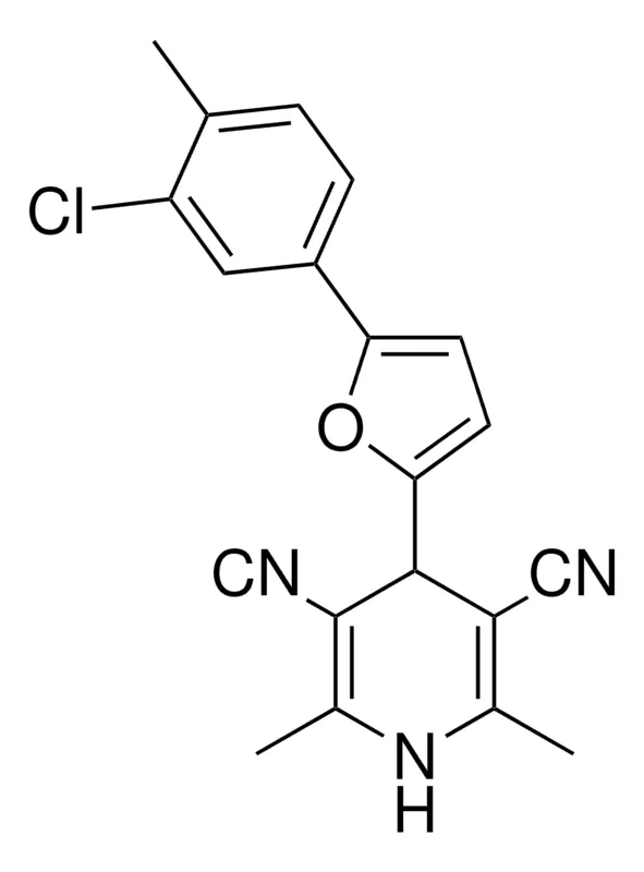 Sigma-Aldrich 4-(5-(3-CHLORO-4-METHYLPHENYL)-2-FURYL)-2,6-DIMETHYL-1,4-DIHYDRO-3,5-PYRIDINEDICARBONITRILE,AldrichCPR