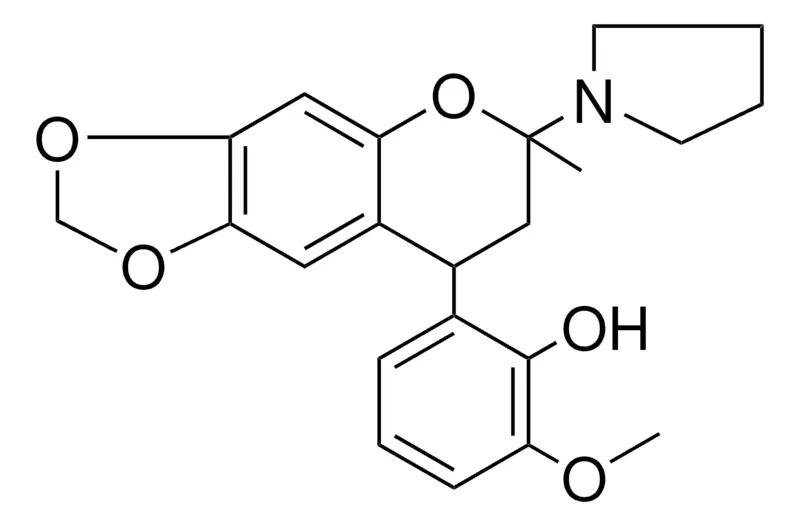 Sigma-Aldrich 2-MEO-6-(6-ME-6-PYRROLIDIN-1-YL-2H-6H-(1,3)DIOXOLO(4,5-G)CHROMEN-8-YL)-PHENOL,AldrichCPR