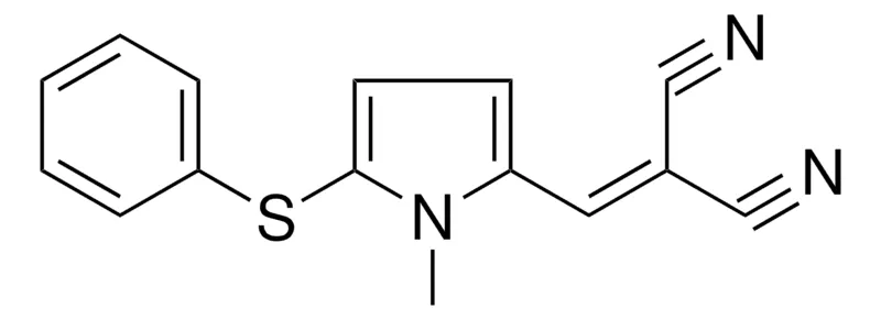 Sigma-Aldrich 2-((1-METHYL-5-(PHENYLSULFANYL)-1H-PYRROL-2-YL)METHYLENE)MALONONITRILE,AldrichCPR