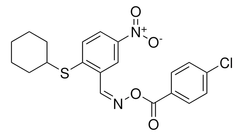 Sigma-Aldrich 2-(CYCLOHEXYLSULFANYL)-5-NITROBENZALDEHYDE O-(4-CHLOROBENZOYL)OXIME,AldrichCPR