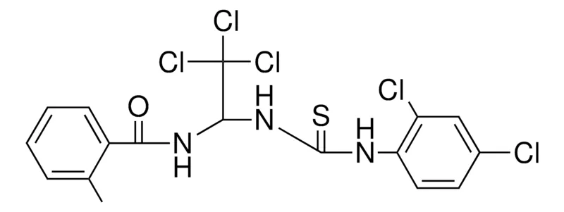 Sigma-Aldrich 2-ME-N-(2,2,2-TRICHLORO-1-(3-(2,4-DICHLORO-PHENYL)-THIOUREIDO)-ETHYL)-BENZAMIDE,AldrichCPR