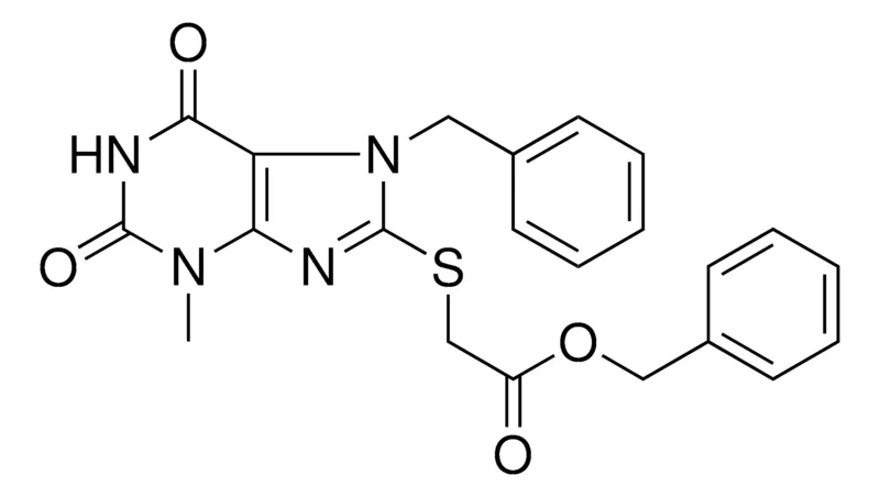 Sigma-Aldrich BENZYL ((7-BENZYL-3-ME-2,6-DIOXO-2,3,6,7-TETRAHYDRO-1H-PURIN-8-YL)THIO)ACETATE,AldrichCPR