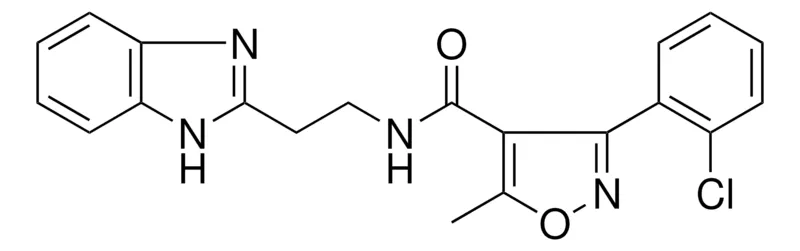 Sigma-Aldrich N-(2-(1H-BENZIMIDAZOL-2-YL)ET)-3-(2-CHLOROPHENYL)-5-ME-4-ISOXAZOLECARBOXAMIDE,AldrichCPR