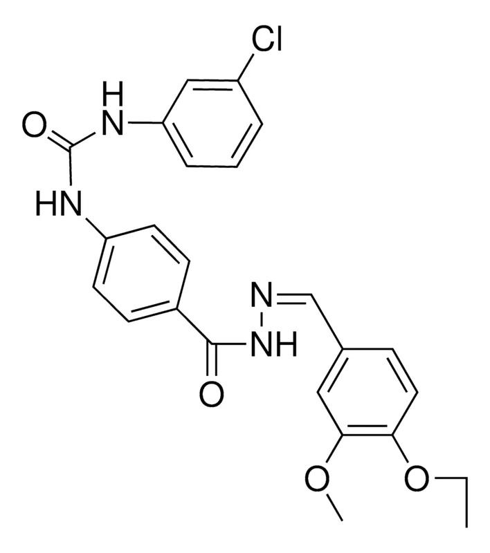 Sigma-Aldrich 4-(3-(3-CHLOROPHENYL)UREIDO)BENZOIC (4-ETHOXY-3-METHOXYBENZYLIDENE)HYDRAZIDE,AldrichCPR