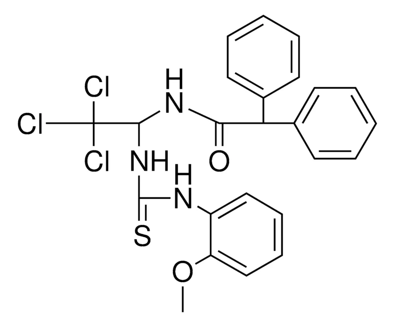 Sigma-Aldrich 2,2-DIPHENYL-N-(2,2,2-TRICHLORO-1-(3-(2-MEO-PHENYL)-THIOUREIDO)-ETHYL)-ACETAMIDE,AldrichCPR
