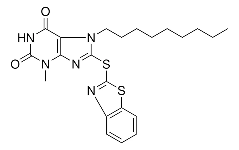 Sigma-Aldrich 8-(BENZOTHIAZOL-2-YLSULFANYL)-3-METHYL-7-NONYL-3,7-DIHYDRO-PURINE-2,6-DIONE,AldrichCPR