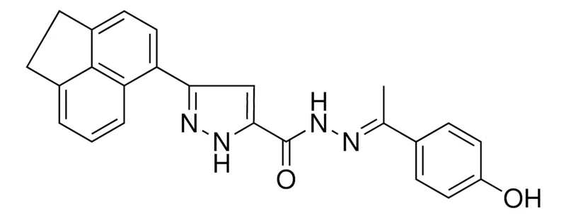 Sigma-Aldrich 5-ACENAPHTHEN-5-YL-2H-PYRAZOLE-3-CARBOXYLIC ACID (1(4-HO-PH)ETHYLIDENE)HYDRAZIDE,AldrichCPR