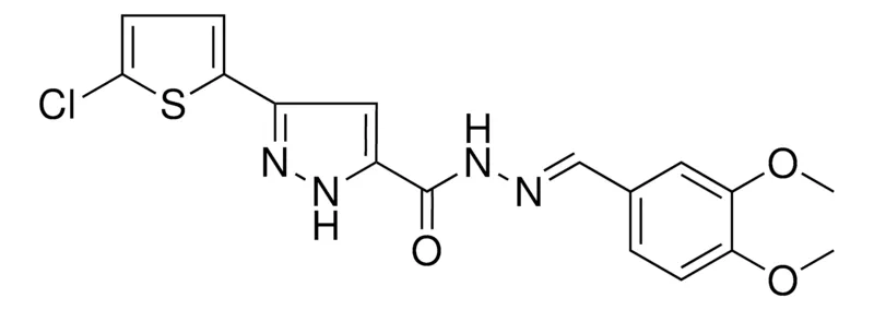 Sigma-Aldrich 3-(5-CL-2-THIENYL)-N'-(3,4-DIMETHOXYBENZYLIDENE)-1H-PYRAZOLE-5-CARBOHYDRAZIDE,AldrichCPR