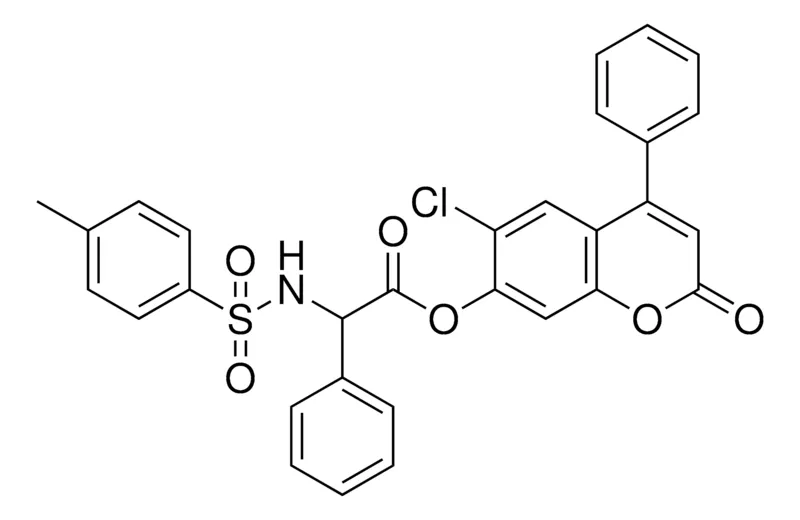 Sigma-Aldrich PH-(TOLUENE-4-SULFONYLAMINO)-ACETIC ACID 6-CL-2-OXO-4-PH-2H-CHROMEN-7-YL ESTER,AldrichCPR