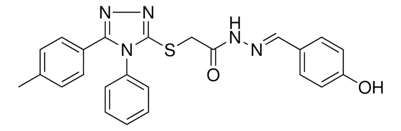 Sigma-Aldrich N'-[(E)-(4-HYDROXYPHENYL)METHYLIDENE]-2-{[5-(4-METHYLPHENYL)-4-PHENYL-4H-1,2,4-TRIAZOL-3-YL]SULFANYL}ACETOHYDRAZIDE，AldrichCPR