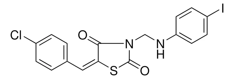 Sigma-Aldrich 5-(4-CHLORO-BENZYLIDENE)-3-((4-IODO-PHENYLAMINO)-METHYL)-THIAZOLIDINE-2,4-DIONE,AldrichCPR