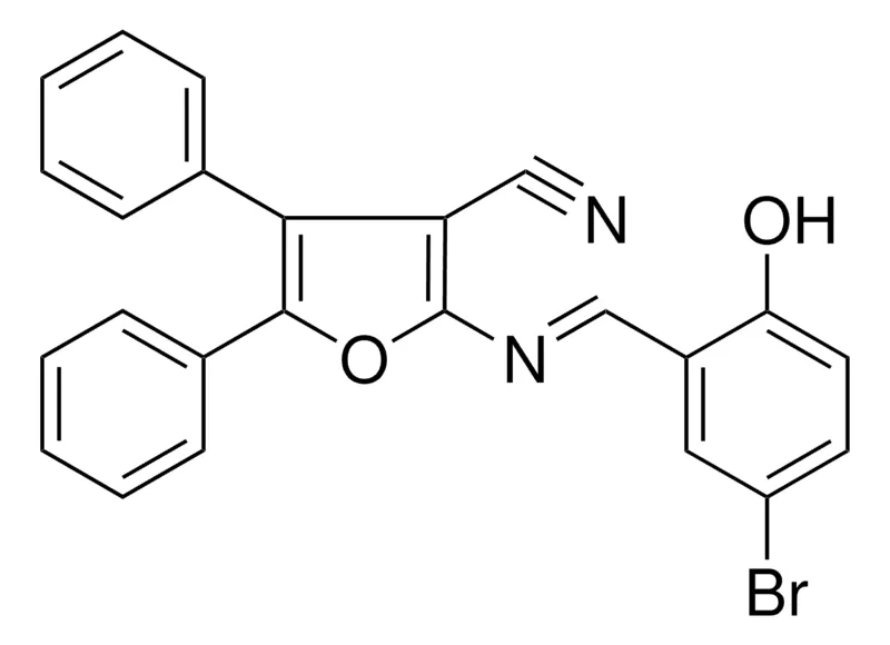 Sigma-Aldrich 2-((5-BROMO-2-HYDROXY-BENZYLIDENE)-AMINO)-4,5-DIPHENYL-FURAN-3-CARBONITRILE,AldrichCPR