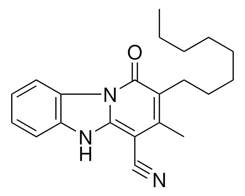 Sigma-Aldrich 3-ME-2-OCTYL-1-OXO-1,5-DIHYDRO-BENZO(4,5)IMIDAZO(1,2-A)PYRIDINE-4-CARBONITRILE,AldrichCPR