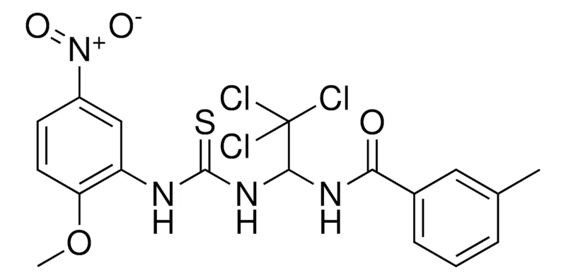 Sigma-Aldrich 3-ME-N-(2,2,2-TRICHLORO-1-(3-(2-MEO-5-NITRO-PHENYL)-THIOUREIDO)-ETHYL)-BENZAMIDE,AldrichCPR