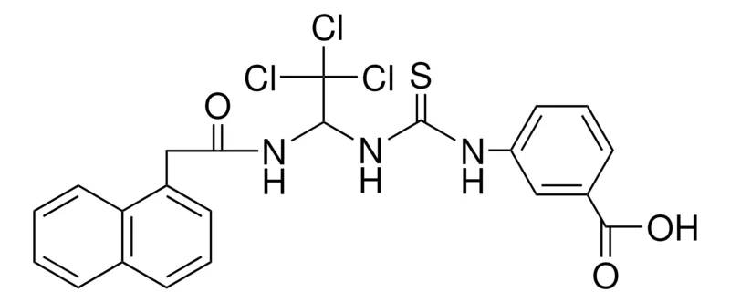 Sigma-Aldrich 3-(3-(TRICHLORO-1-(2-NAPHTHALEN-1-YL-ACETYLAMINO)-ET)-THIOUREIDO)-BENZOIC ACID,AldrichCPR