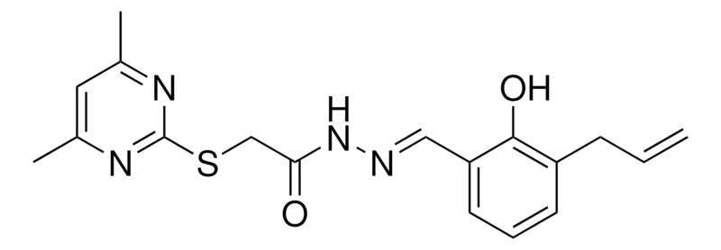 Sigma-Aldrich N'-[(E)-(3-ALLYL-2-HYDROXYPHENYL)METHYLIDENE]-2-[(4,6-DIMETHYL-2-PYRIMIDINYL)SULFANYL]ACETOHYDRAZIDE，AldrichCPR