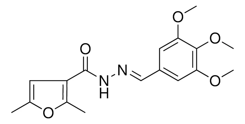Sigma-Aldrich 2,5-DIMETHYL-FURAN-3-CARBOXYLIC ACID (3,4,5-TRIMETHOXY-BENZYLIDENE)-HYDRAZIDE,AldrichCPR