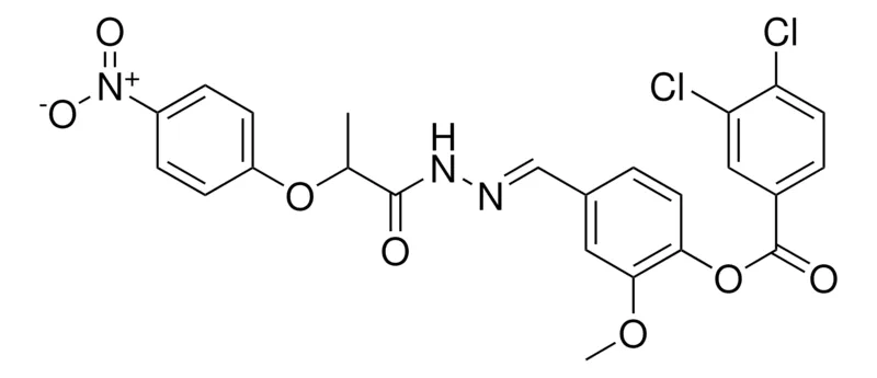 Sigma-Aldrich 2-MEO-4-(2-(2-(4-NITROPHENOXY)PROPANOYL)CARBOHYDRAZONOYL)PH 3,4-DICHLOROBENZOATE,AldrichCPR