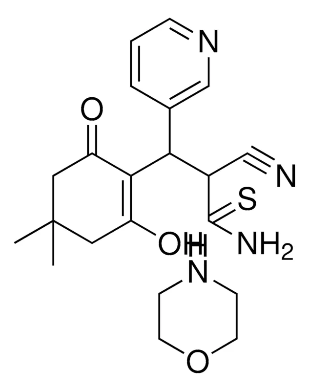 Sigma-Aldrich 2-CYANO-3-(2-HYDROXY-4,4-DIMETHYL-6-OXO-1-CYCLOHEXEN-1-YL)-3-(3-PYRIDINYL)PROPANETHIOAMIDE COMPOUND WITH MORPHOLINE,AldrichCPR
