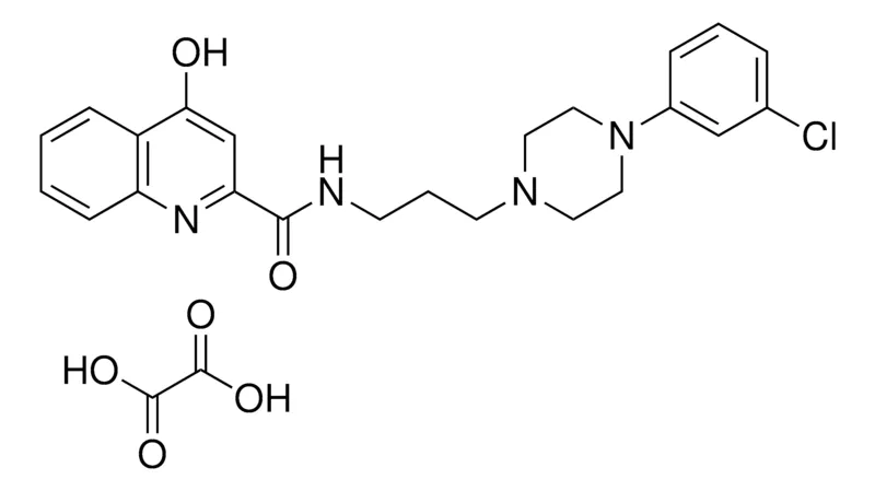 Sigma-Aldrich N-(3-(4-(3-CHLOROPHENYL)-1-PIPERAZINYL)PR)-4-HO-2-QUINOLINECARBOXAMIDE OXALATE,AldrichCPR