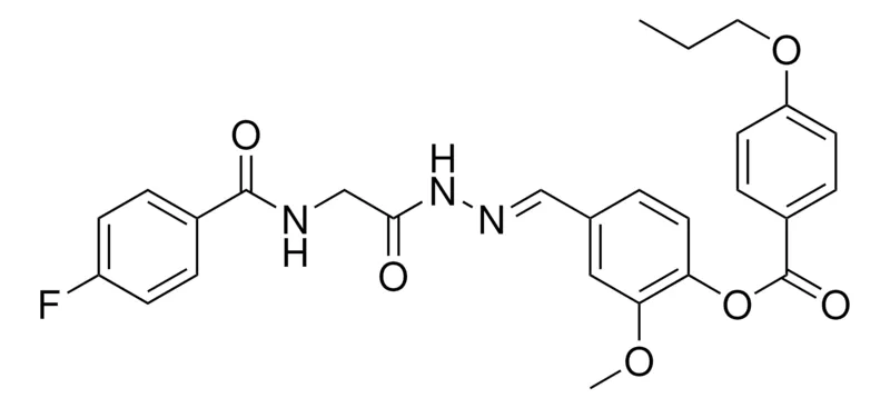 Sigma-Aldrich 4-(2-(((4-F-BENZOYL)AMINO)AC)CARBOHYDRAZONOYL)-2-METHOXYPHENYL 4-PROPOXYBENZOATE，AldrichCPR