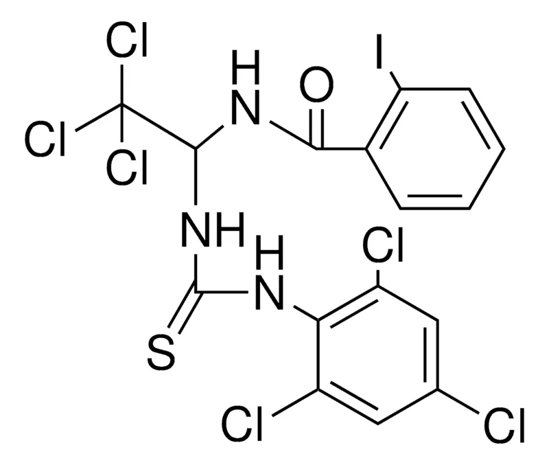 Sigma-Aldrich 2-I-N-(2,2,2-TRICHLORO-1-(3-(2,4,6-TRICHLORO-PH)-THIOUREIDO)-ETHYL)-BENZAMIDE,AldrichCPR