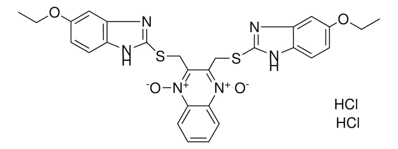 Sigma-Aldrich 2,3-BIS-(5-ETHOXY-1H-BENZOIMIDAZOL-2-YLSULFANYL-ME)-QUINOXALINE-1,4-DIOXIDE, HCL,AldrichCPR