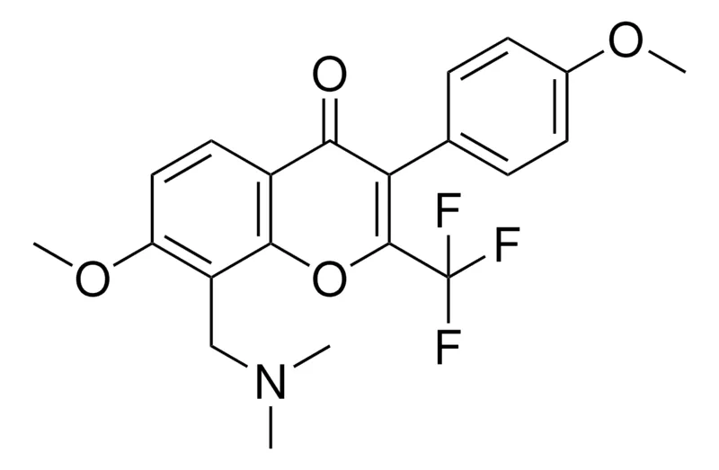 Sigma-Aldrich 8-((DIMETHYLAMINO)ME)-7-MEO-3-(4-MEO-PH)-2-(TRIFLUOROMETHYL)-4H-CHROMEN-4-ONE,AldrichCPR