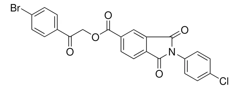 Sigma-Aldrich 2-(4-BROMOPHENYL)-2-OXOETHYL 2-(4-CHLOROPHENYL)-1,3-DIOXO-5-ISOINDOLINECARBOXYLATE,AldrichCPR