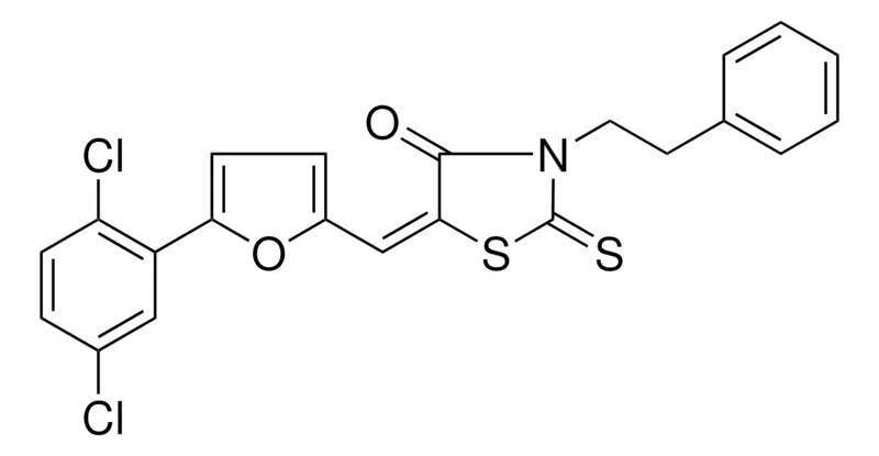 Sigma-Aldrich 5-(5-(2,5-DI-CL-PH)-FURAN-2-YLMETHYLENE)-3-PHENETHYL-2-THIOXO-THIAZOLIDIN-4-ONE,AldrichCPR