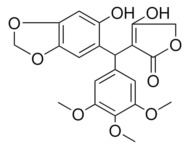 Sigma-Aldrich 4-HO-3-((6-HO-BENZO(1,3)DIOXOL-5-YL)-(3,4,5-TRIMETHOXY-PH)-ME)-5H-FURAN-2-ONE,AldrichCPR