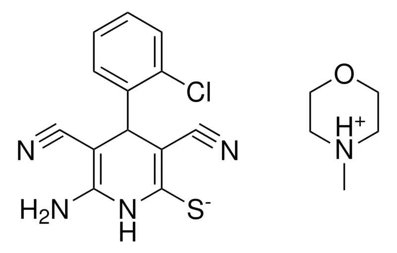 Sigma-Aldrich 4-ME-MORPHOLIN-4-IUM, 6-AMINO-4-(2-CL-PH)-3,5-DICYANO-1,4-2H-PYRIDINE-2-THIOLATE,AldrichCPR