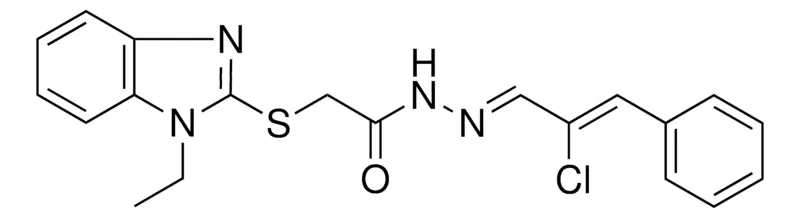 Sigma-Aldrich 2(1-ET-1H-BENZOIMIDAZOL-2-YLSULFANYL)ACETIC ACID (2-CL-3-PH-ALLYLIDENE)HYDRAZIDE,AldrichCPR