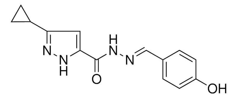 Sigma-Aldrich 5-CYCLOPROPYL-2H-PYRAZOLE-3-CARBOXYLIC ACID (4-HYDROXY-BENZYLIDENE)-HYDRAZIDE,AldrichCPR