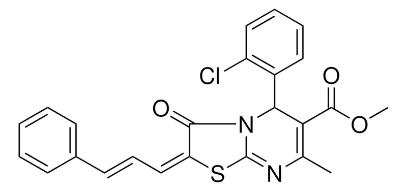 Sigma-Aldrich METHYL (2E)-5-(2-CHLOROPHENYL)-7-METHYL-3-OXO-2-[(2E)-3-PHENYL-2-PROPENYLIDENE]-2,3-DIHYDRO-5H-[1,3]THIAZOLO[3,2-A]PYRIMIDINE-6-CARBOXYLATE，AldrichCPR