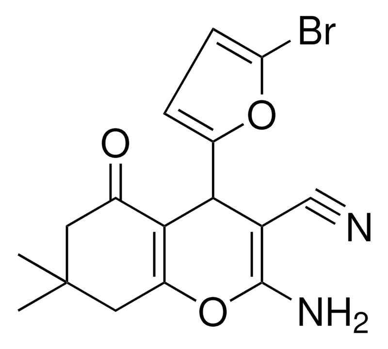 Sigma-Aldrich 2-AMINO-4-(5-BROMO-2-FURYL)-7,7-DIMETHYL-5-OXO-5,6,7,8-TETRAHYDRO-4H-CHROMENE-3-CARBONITRILE,AldrichCPR