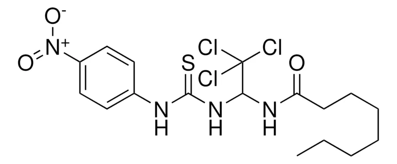 Sigma-Aldrich OCTANOIC ACID (2,2,2-TRICHLORO-1-(3-(4-NITRO-PHENYL)-THIOUREIDO)-ETHYL)-AMIDE,AldrichCPR