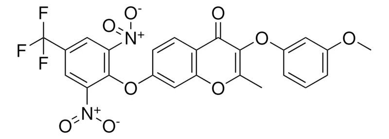 Sigma-Aldrich 7-(2,6-DINITRO-4-TRIFLUOROMETHYL-PHENOXY)-3-(3-MEO-PHENOXY)-2-ME-CHROMEN-4-ONE,AldrichCPR
