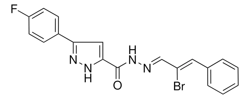 Sigma-Aldrich N'-(2-BR-3-PH-2-PROPENYLIDENE)-3-(4-FLUOROPHENYL)-1H-PYRAZOLE-5-CARBOHYDRAZIDE,AldrichCPR