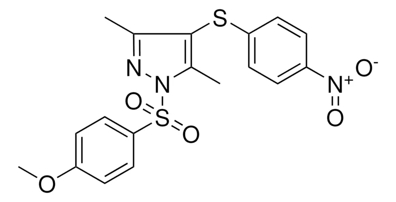Sigma-Aldrich 1-(4-MEO-BENZENESULFONYL)-3,5-DIMETHYL-4-(4-NITRO-PHENYLSULFANYL)-1H-PYRAZOLE,AldrichCPR