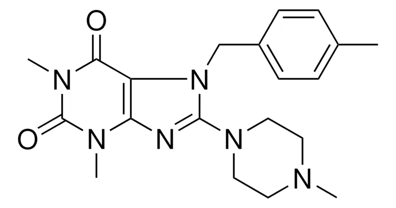 Sigma-Aldrich 1,3-DIMETHYL-7-(4-METHYLBENZYL)-8-(4-METHYL-1-PIPERAZINYL)-3,7-DIHYDRO-1H-PURINE-2,6-DIONE,AldrichCPR