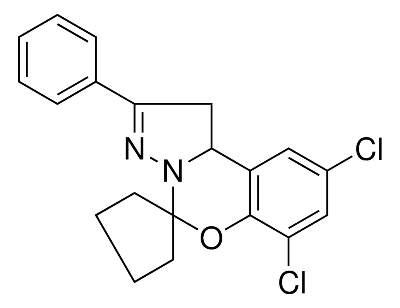 Sigma-Aldrich 7,9-DICHLORO-2-PHENYL-1,10B-DIHYDROSPIRO[BENZO[E]PYRAZOLO[1,5-C][1,3]OXAZINE-5,1'-CYCLOPENTANE]，AldrichCPR