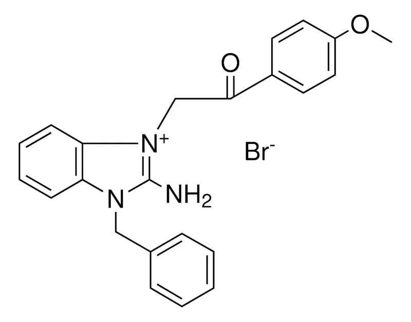 Sigma-Aldrich 2-AMINO-3-BZL-1-(2-(4-MEO-PHENYL)-2-OXO-ETHYL)-3H-BENZOIMIDAZOL-1-IUM, BROMIDE,AldrichCPR