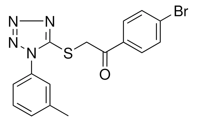 Sigma-Aldrich 1-(4-BROMOPHENYL)-2-((1-(3-METHYLPHENYL)-1H-TETRAAZOL-5-YL)THIO)ETHANONE,AldrichCPR