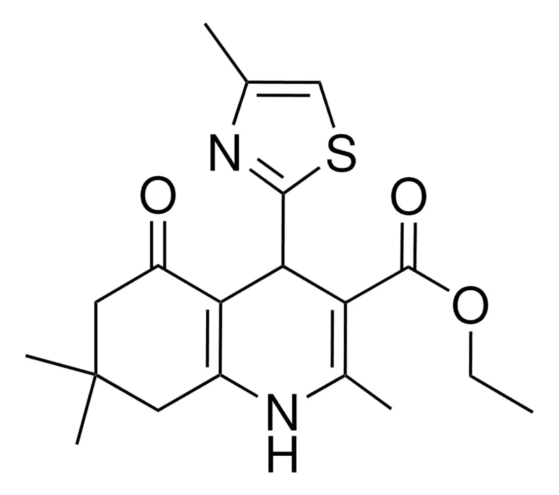 Sigma-Aldrich ETHYL 2,7,7-TRIMETHYL-4-(4-METHYL-1,3-THIAZOL-2-YL)-5-OXO-1,4,5,6,7,8-HEXAHYDRO-3-QUINOLINECARBOXYLATE,AldrichCPR