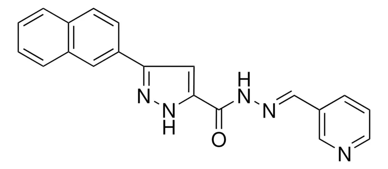 Sigma-Aldrich 5-NAPHTHALEN-2-YL-2H-PYRAZOLE-3-CARBOXYLIC ACID PYRIDIN-3-YLMETHYLENE-HYDRAZIDE,AldrichCPR