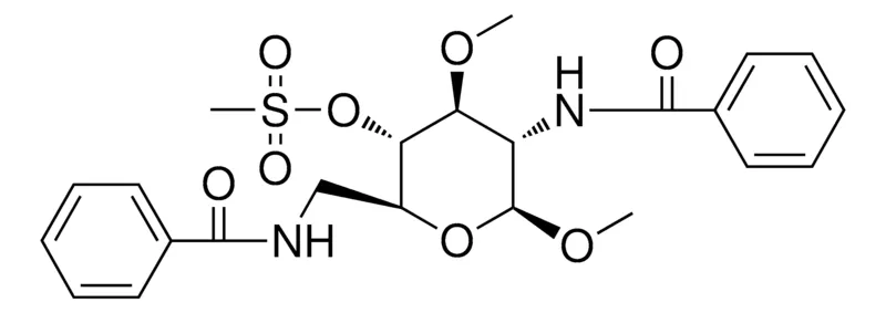 Sigma-Aldrich METHYL 2,6-BIS(BENZOYLAMINO)-2,6-DIDEOXY-3-O-METHYL-4-O-(METHYLSULFONYL)-BETA-L-GLUCOPYRANOSIDE,AldrichCPR