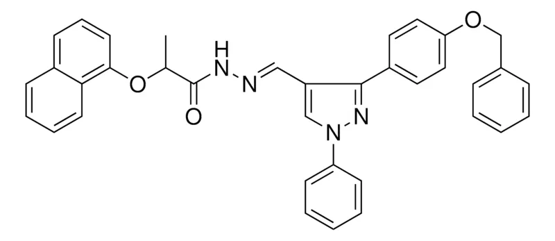 Sigma-Aldrich N'-((E)-{3-[4-(BENZYLOXY)PHENYL]-1-PHENYL-1H-PYRAZOL-4-YL}METHYLIDENE)-2-(1-NAPHTHYLOXY)PROPANOHYDRAZIDE，AldrichCPR